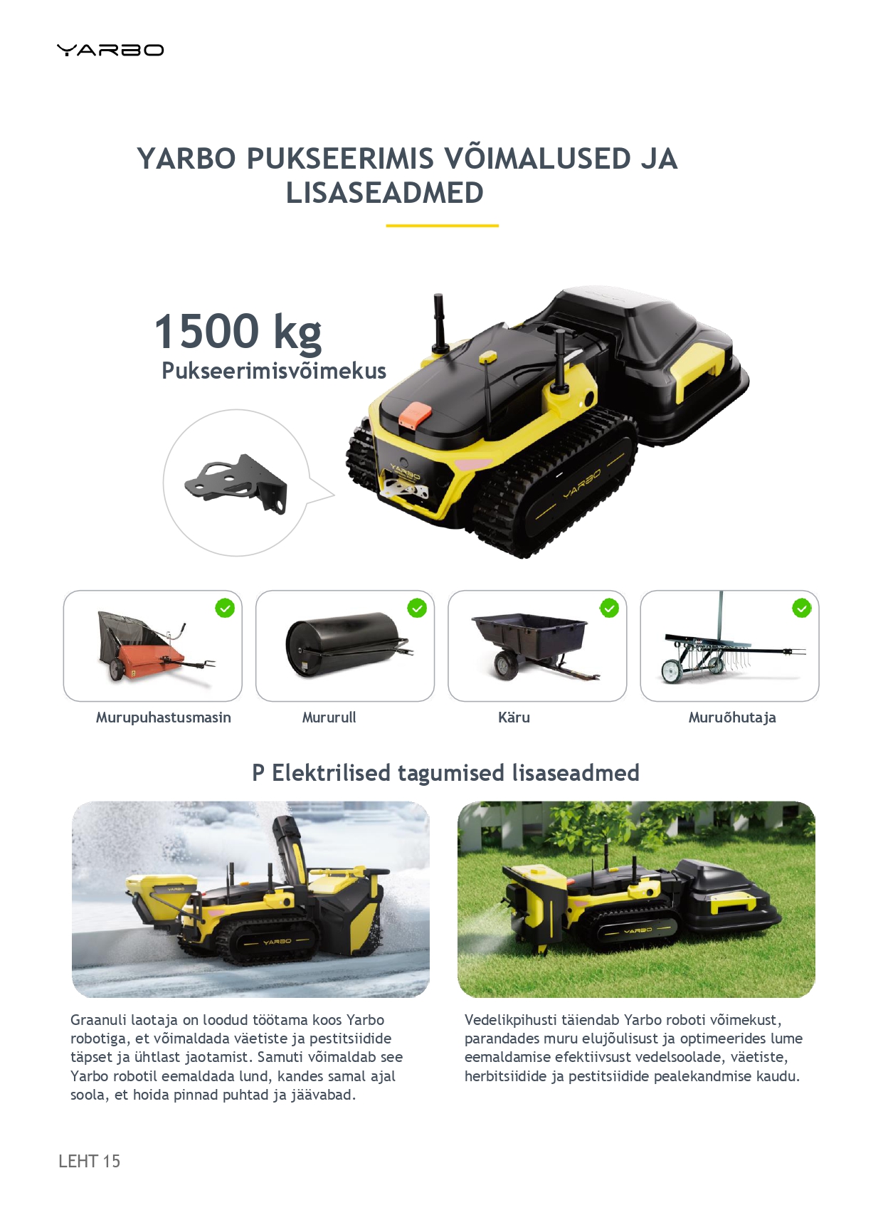 Yarbo robotniiduk kuni 25000m2 Kadde Company OÜ